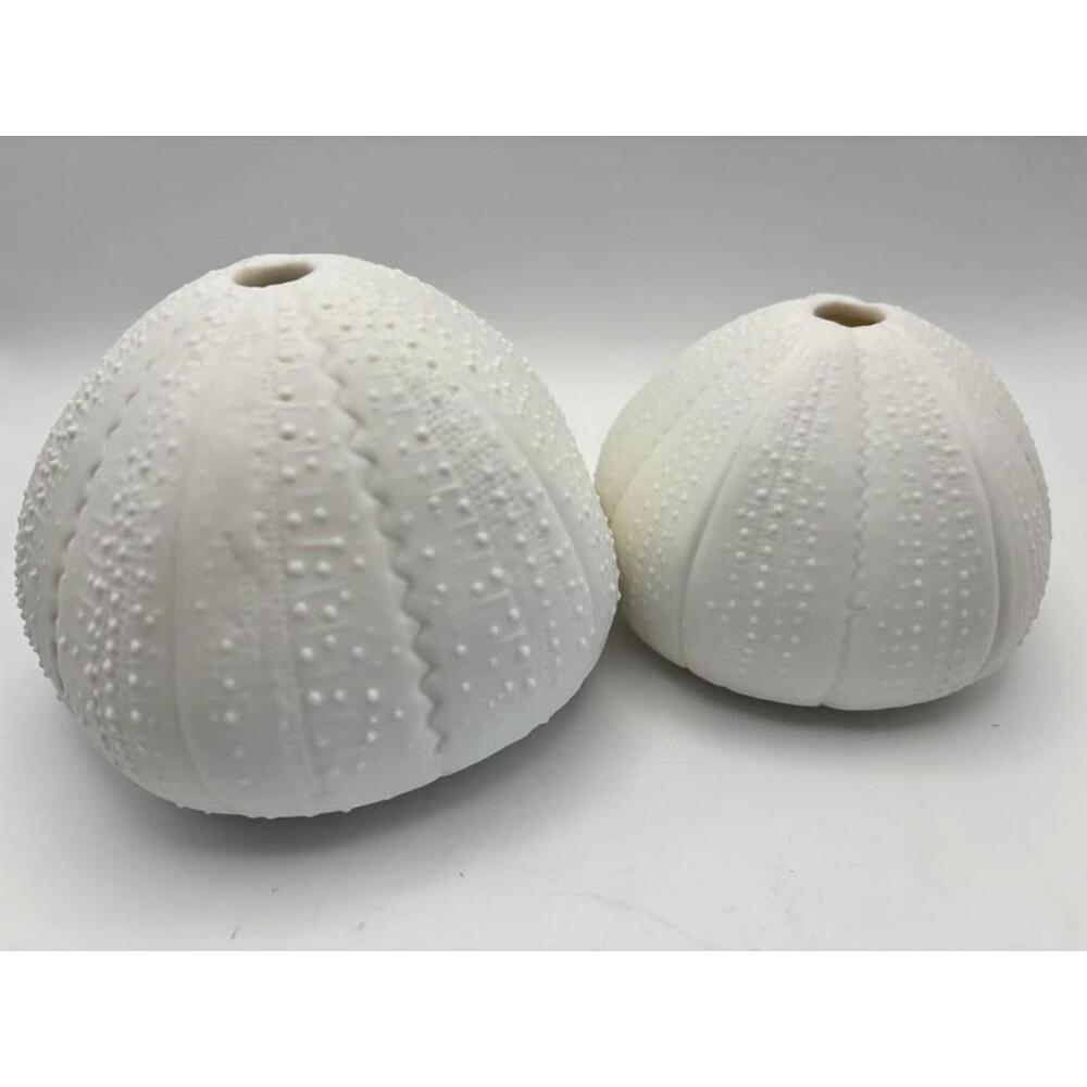 TWO Luna Porcelain Sea Urchin Tea Light Candle Holders NEW in Box
